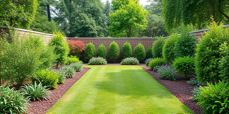 Gardener using a tablet to manage appointments in a beautiful garden
